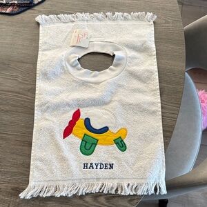 Hayden Airplane Design Kids Over the Head Bib